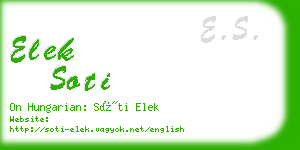 elek soti business card